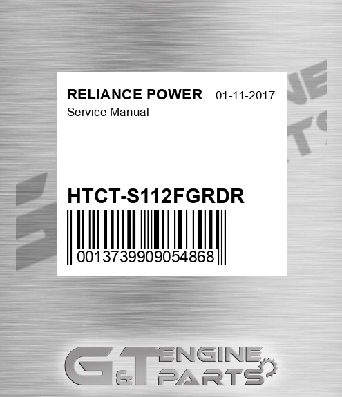 HTCT-S112FGRDR Service Manual for RELIANCE POWER