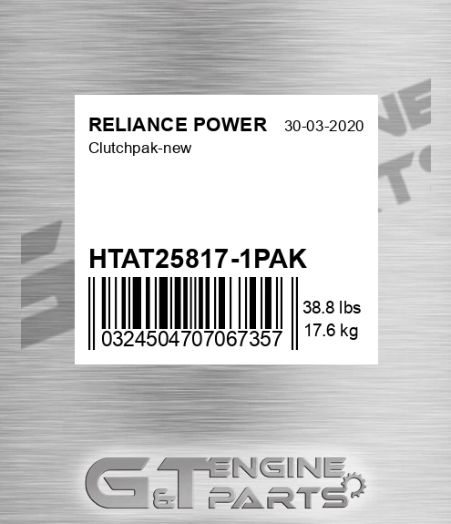 HTAT25817-1PAK Clutchpak-new