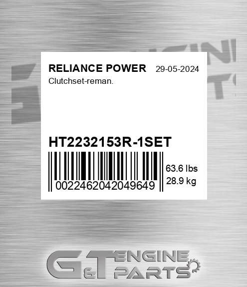 HT2232153R-1SET Clutchset-reman.