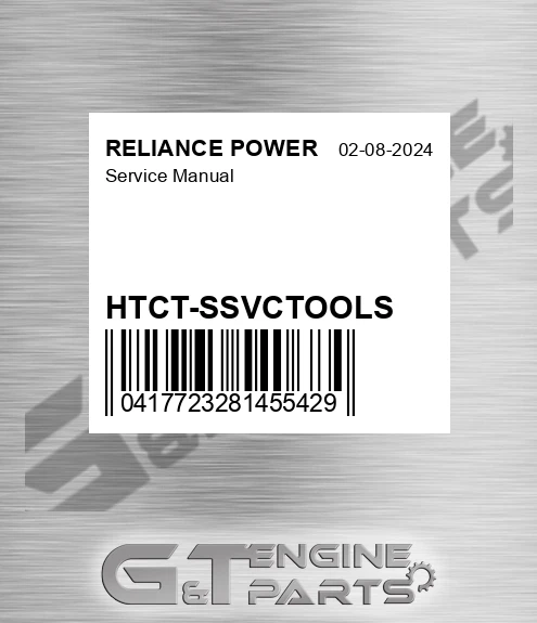 HTCT-SSVCTOOLS Service Manual for RELIANCE POWER