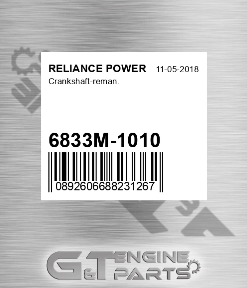 6833M-1010 Crankshaft-reman.