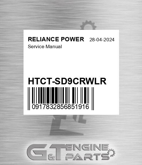 HTCT-SD9CRWLR Service Manual for RELIANCE POWER