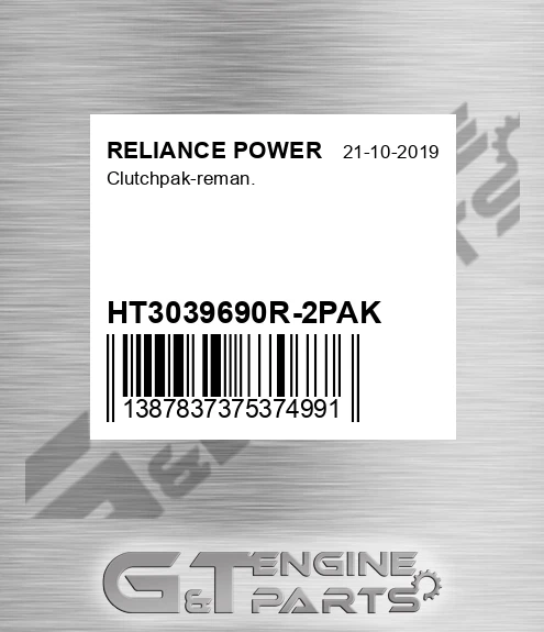 HT3039690R-2PAK Clutchpak-reman. for RELIANCE POWER