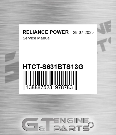 HTCT-S631BTS13G Service Manual for RELIANCE POWER
