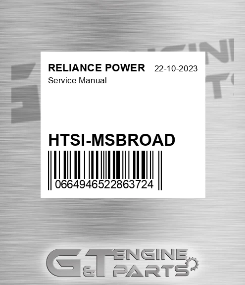 HTSI-MSBROAD Service Manual for RELIANCE POWER