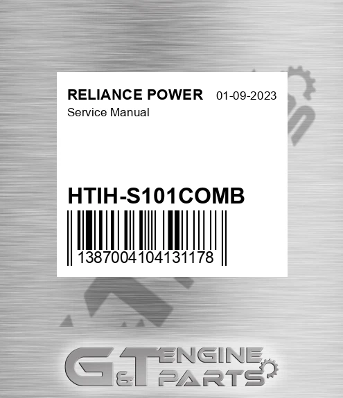 HTIH-S101COMB Service Manual for RELIANCE POWER