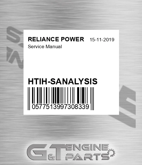 HTIH-SANALYSIS Service Manual for RELIANCE POWER