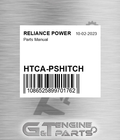 HTCA-PSHITCH Parts Manual for RELIANCE POWER
