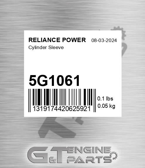 5G1061 RELIANCE POWER Cylinder Sleeve