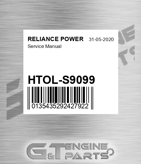 HTOL-S9099 Service Manual for RELIANCE POWER