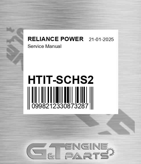 HTIT-SCHS2 Service Manual for RELIANCE POWER