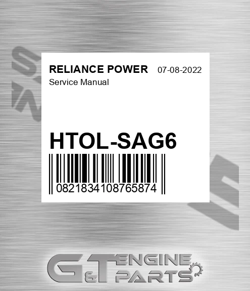 HTOL-SAG6 Service Manual for RELIANCE POWER