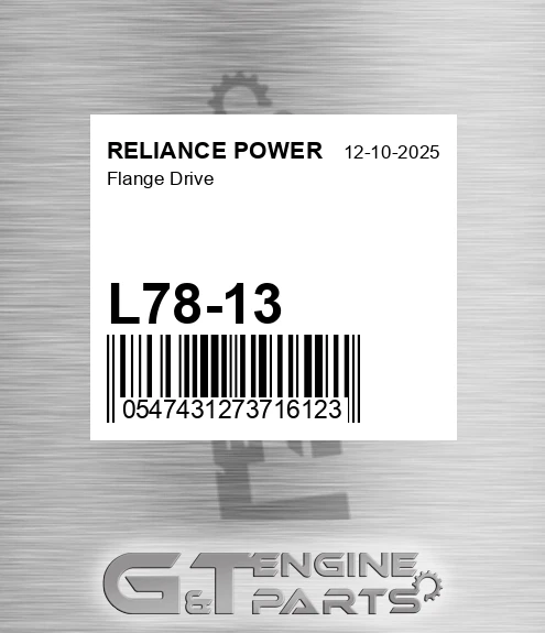L78-13 Flange Drive for RELIANCE POWER