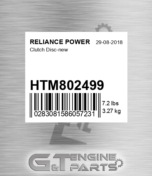 HTM802499 Clutch Disc-new for RELIANCE POWER
