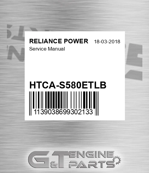 HTCA-S580ETLB Service Manual for RELIANCE POWER