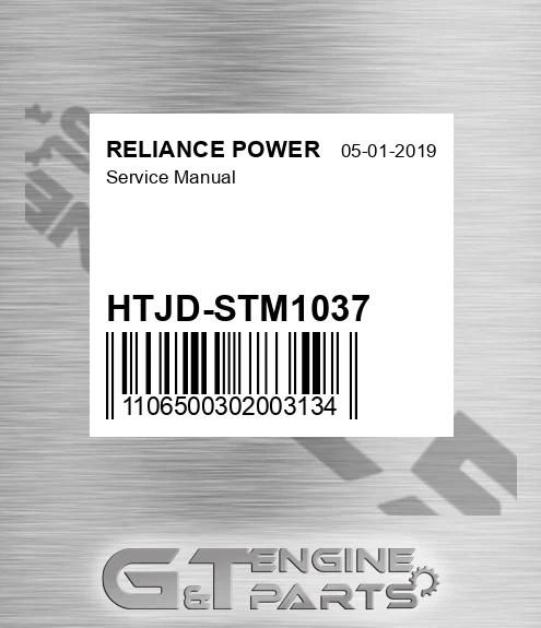 HTJD-STM1037 Service Manual for RELIANCE POWER