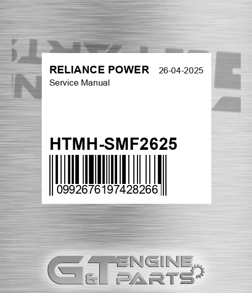 HTMH-SMF2625 Service Manual for RELIANCE POWER