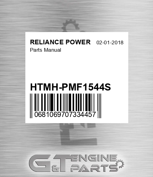 HTMH-PMF1544S Parts Manual for RELIANCE POWER