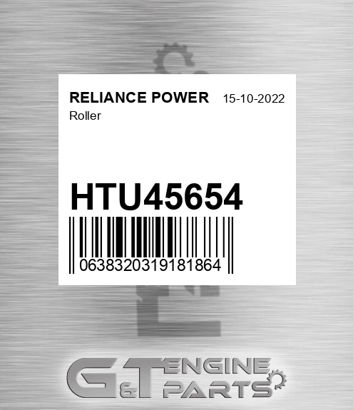 HTU45654 Roller for RELIANCE POWER