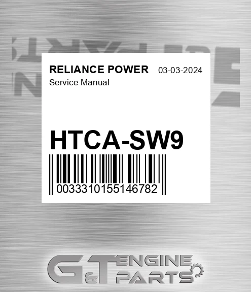 HTCA-SW9 Service Manual for RELIANCE POWER