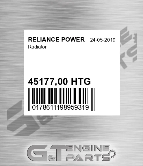45177,00 HTG Radiator
