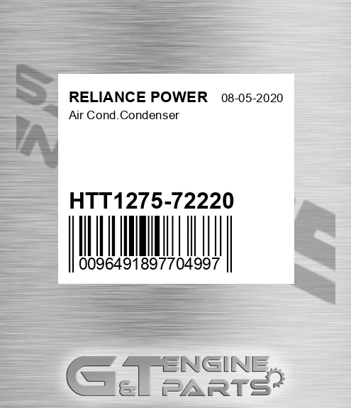 HTT1275-72220 Air Cond.condenser for RELIANCE POWER