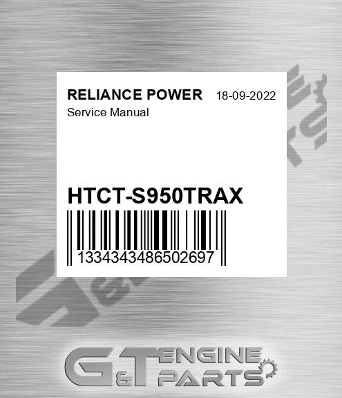 HTCT-S950TRAX Service Manual for RELIANCE POWER