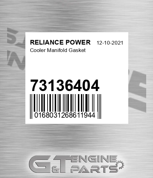 73136404 RELIANCE POWER Cooler Manifold Gasket