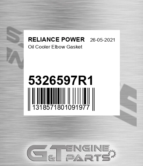 5326597R1 Oil Cooler Elbow Gasket