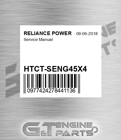 HTCT-SENG45X4 Service Manual for RELIANCE POWER