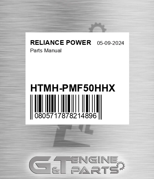 HTMH-PMF50HHX Parts Manual for RELIANCE POWER
