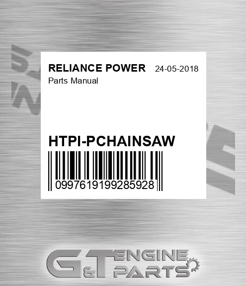 HTPI-PCHAINSAW Parts Manual for RELIANCE POWER
