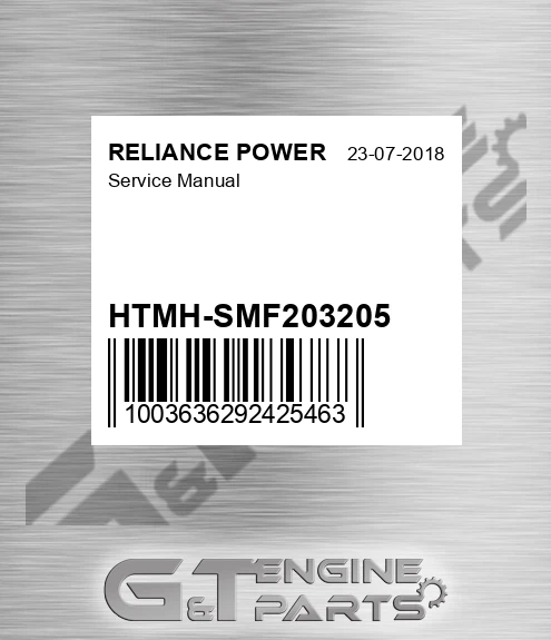 HTMH-SMF203205 Service Manual for RELIANCE POWER