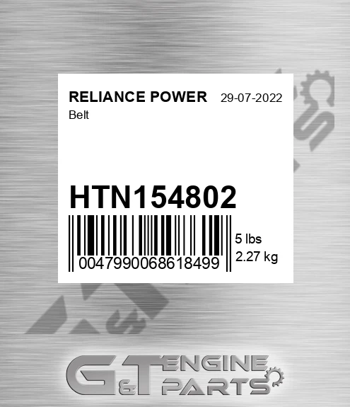 HTN154802 Belt for RELIANCE POWER