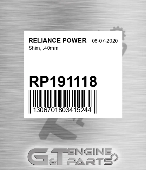 RP191118 Shim, .40mm