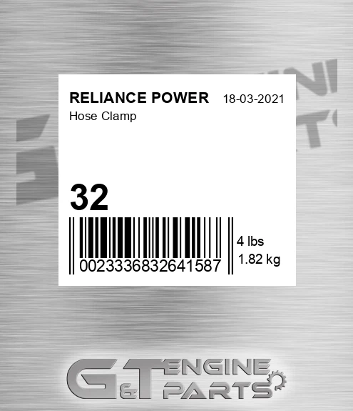 32 RELIANCE POWER Hose Clamp