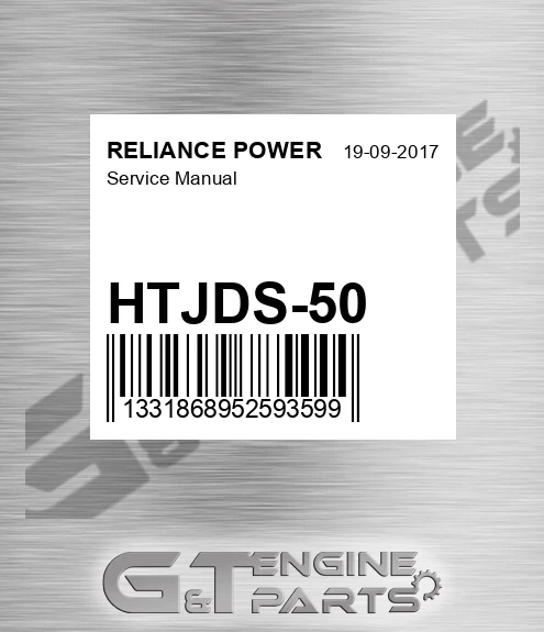 HTJDS-50 Service Manual for RELIANCE POWER