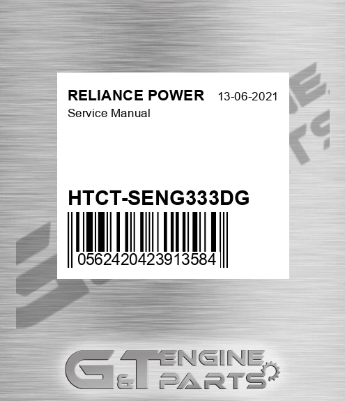 HTCT-SENG333DG Service Manual for RELIANCE POWER