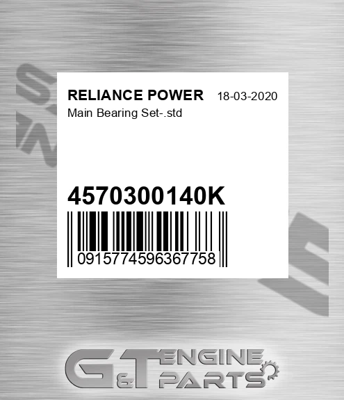 4570300140K Main Bearing Set-.std