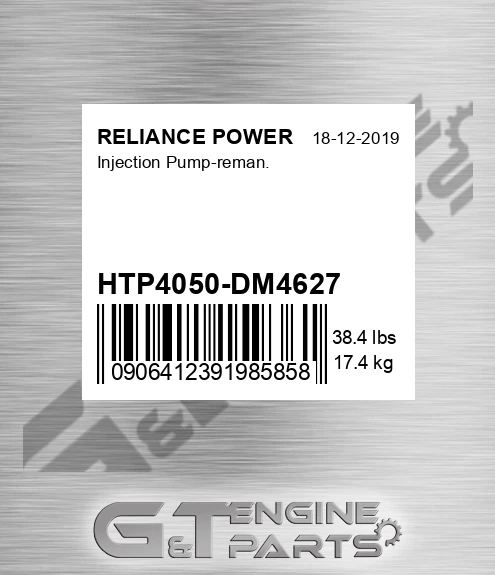 HTP4050-DM4627 Injection Pump-reman.
