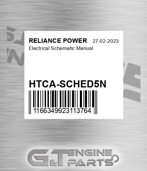 HTCA-SCHED5N Electrical Schematic Manual for RELIANCE POWER