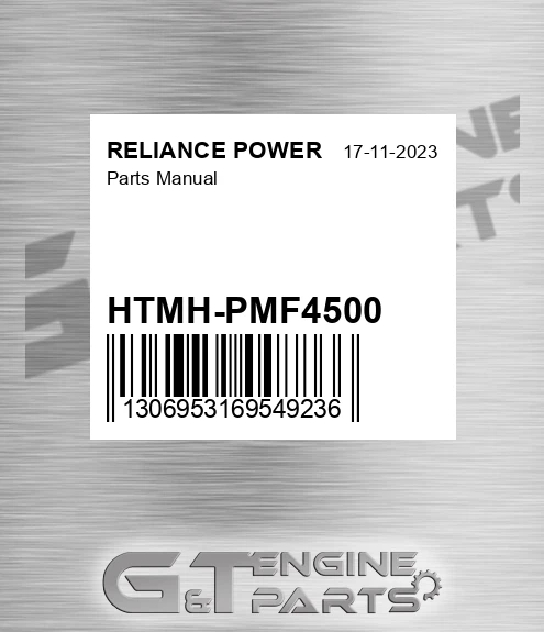 HTMH-PMF4500 Parts Manual for RELIANCE POWER