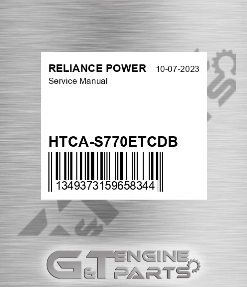 HTCA-S770ETCDB Service Manual for RELIANCE POWER