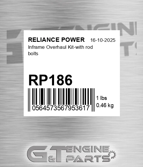 RP186 Inframe Overhaul Kit-with Rod Bolts