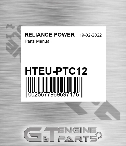 HTEU-PTC12 Parts Manual for RELIANCE POWER