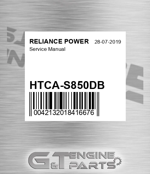 HTCA-S850DB Service Manual for RELIANCE POWER