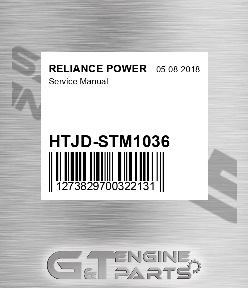 HTJD-STM1036 Service Manual for RELIANCE POWER