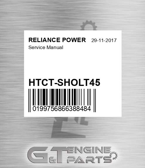 HTCT-SHOLT45 Service Manual for RELIANCE POWER