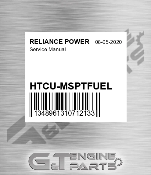 HTCU-MSPTFUEL Service Manual for RELIANCE POWER