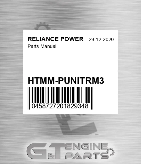 HTMM-PUNITRM3 Parts Manual for RELIANCE POWER